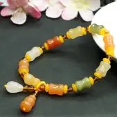 Natural Golden Silk Jade Bracelet1