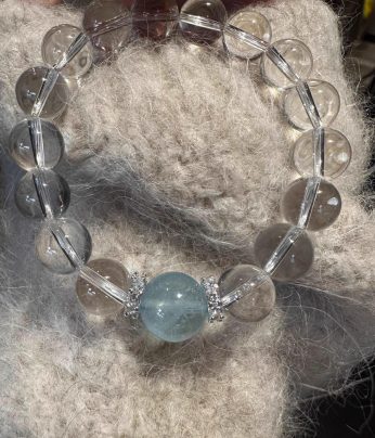 Serene Clear Quartz Beads Bracelet - Minimalist Spiritual Jewelry for Women