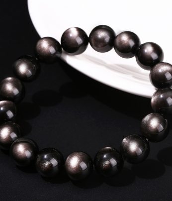 Power Obsidian Bracelet - Silver Sheen/Golden/Black Obsidian Beaded Bracelet