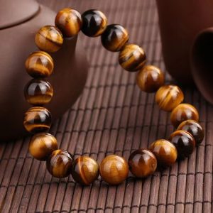 Natural Golden Tiger Eye Bracelet - Stone of Fortitude Jewelry