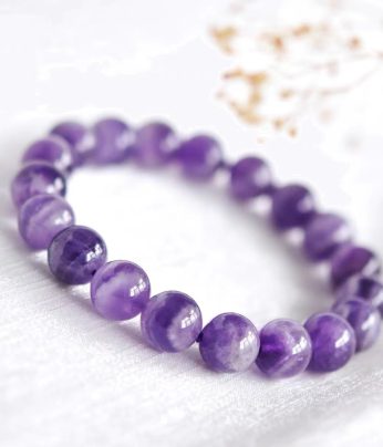 Genuine Amethyst Bracelet - Natural Purple Crystal Stone