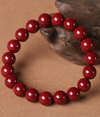 Imperial Violet Cinnabar Bead Bracelet - Feng Shui Energy Talisman