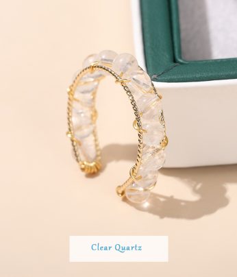 Crystal Round Bead Adjustable Ring