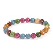 high quality tourmaline colored chalcedony bracelet