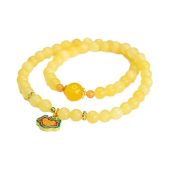 natural yellow agate double wrap bracelet