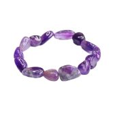 natural amethyst free form bead bracelet