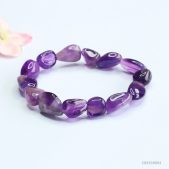 natural amethyst free form bead bracelet