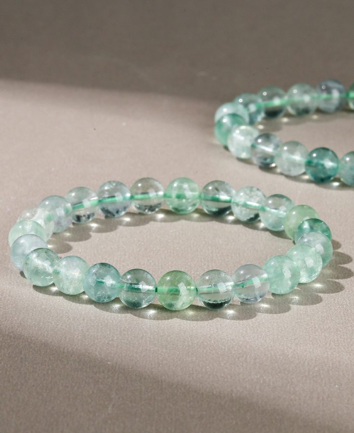 green fluorite beaded bracelet‌ unisex beaded bracelet‌