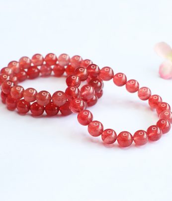 natural strawberry quartz bracelet