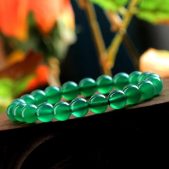 natural green chalcedony bracelet，agate bracelet