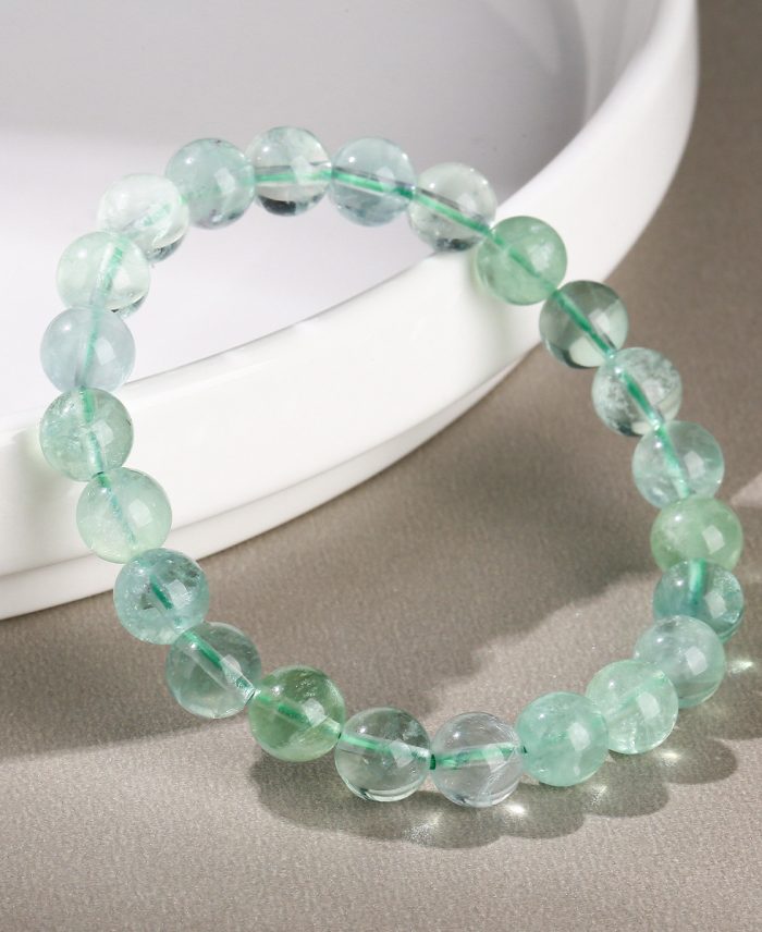 green fluorite beaded bracelet‌ unisex beaded bracelet‌